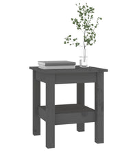 Couchtisch Grau 35x35x40 cm Massivholz Kiefer