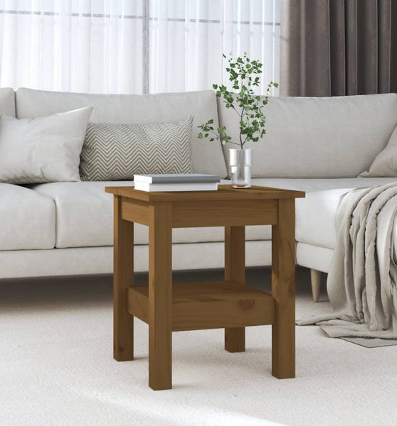Couchtisch Honigbraun 35x35x40 cm Massivholz Kiefer