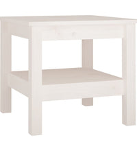 Couchtisch Weiß 45x45x40 cm Massivholz Kiefer