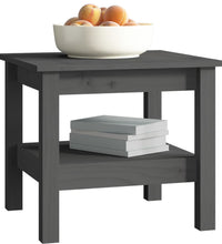 Couchtisch Grau 45x45x40 cm Massivholz Kiefer