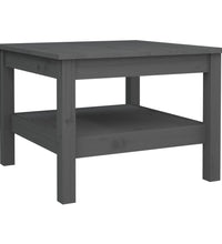 Couchtisch Grau 55x55x40 cm Massivholz Kiefer