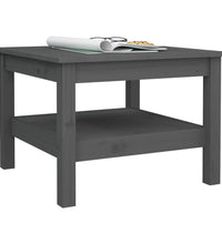 Couchtisch Grau 55x55x40 cm Massivholz Kiefer