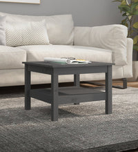 Couchtisch Grau 55x55x40 cm Massivholz Kiefer