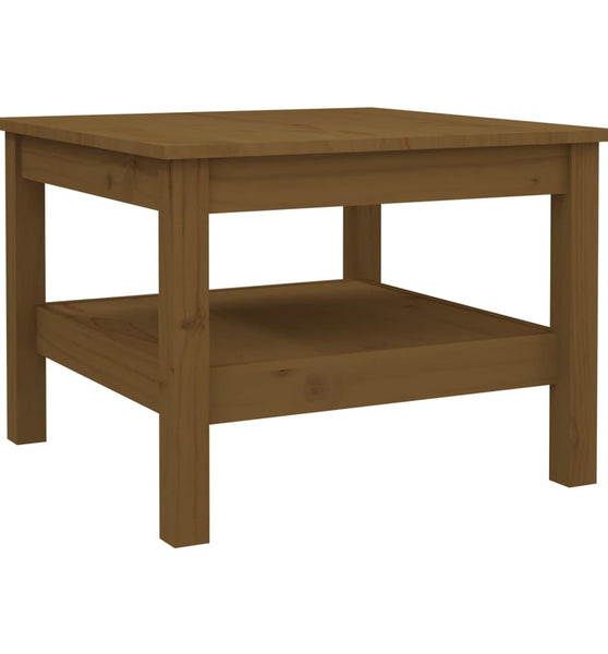 Couchtisch Honigbraun 55x55x40 cm Massivholz Kiefer
