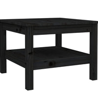 Couchtisch Schwarz 55x55x40 cm Massivholz Kiefer
