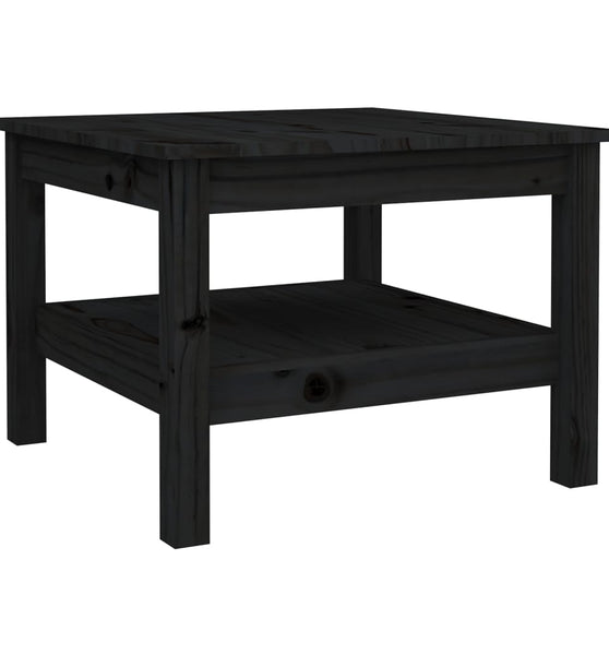 Couchtisch Schwarz 55x55x40 cm Massivholz Kiefer