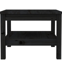 Couchtisch Schwarz 55x55x40 cm Massivholz Kiefer