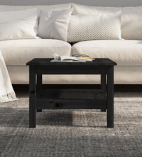 Couchtisch Schwarz 55x55x40 cm Massivholz Kiefer