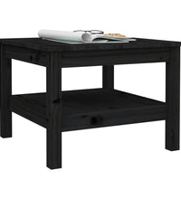 Couchtisch Schwarz 55x55x40 cm Massivholz Kiefer