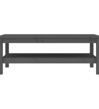 Couchtisch Grau 110x50x40 cm Massivholz Kiefer