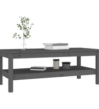 Couchtisch Grau 110x50x40 cm Massivholz Kiefer