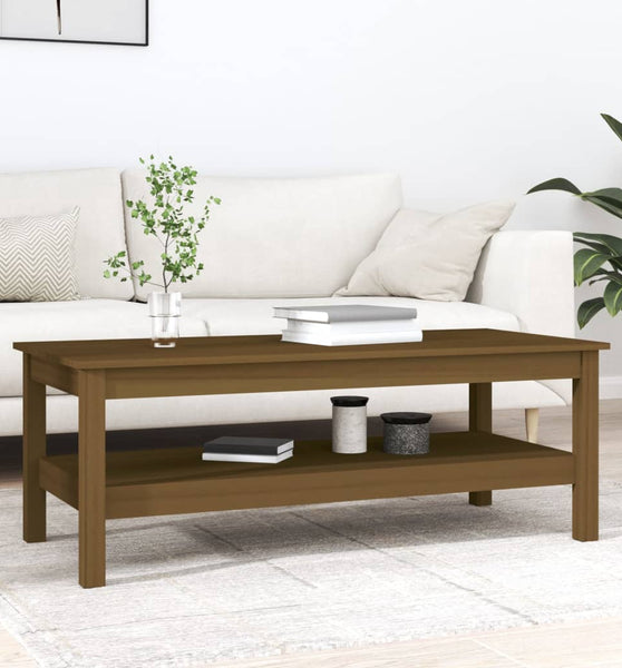 Couchtisch Honigbraun 110x50x40 cm Massivholz Kiefer