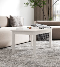 Couchtisch Weiß 80x50x40 cm Massivholz Kiefer