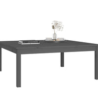 Couchtisch Grau 100x100x40 cm Massivholz Kiefer