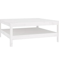 Couchtisch Weiß 100x100x40 cm Massivholz Kiefer