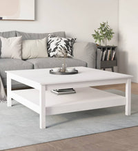 Couchtisch Weiß 100x100x40 cm Massivholz Kiefer