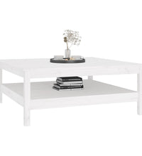 Couchtisch Weiß 100x100x40 cm Massivholz Kiefer