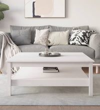 Couchtisch Weiß 100x100x40 cm Massivholz Kiefer