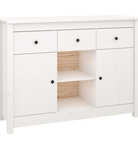 Sideboard Weiß 100x35x74,5 cm Massivholz Kiefer