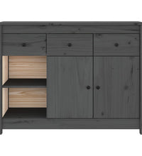 Sideboard Grau 100x35x74 cm Massivholz Kiefer