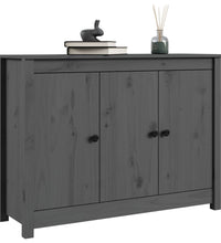 Sideboard Grau 100x35x74 cm Massivholz Kiefer