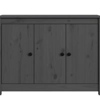 Sideboard Grau 100x35x74 cm Massivholz Kiefer