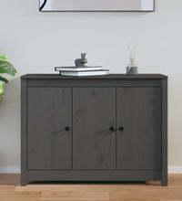 Sideboard Grau 100x35x74 cm Massivholz Kiefer