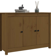 Sideboard Honigbraun 100x35x74 cm Massivholz Kiefer
