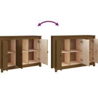 Sideboard Honigbraun 100x35x74 cm Massivholz Kiefer
