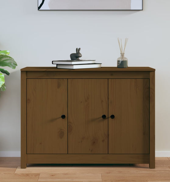 Sideboard Honigbraun 100x35x74 cm Massivholz Kiefer