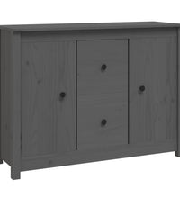 Sideboard Grau 100x35x74 cm Massivholz Kiefer