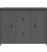 Sideboard Grau 100x35x74 cm Massivholz Kiefer