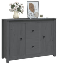 Sideboard Grau 100x35x74 cm Massivholz Kiefer