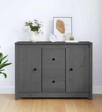 Sideboard Grau 100x35x74 cm Massivholz Kiefer