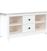 TV-Schrank Weiß 103x36,5x52 cm Massivholz Kiefer