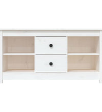 TV-Schrank Weiß 103x36,5x52 cm Massivholz Kiefer