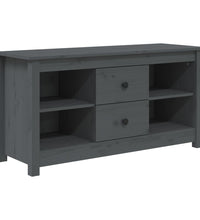 TV-Schrank Grau 103x36,5x52 cm Massivholz Kiefer