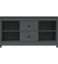 TV-Schrank Grau 103x36,5x52 cm Massivholz Kiefer