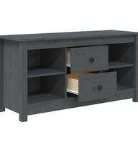 TV-Schrank Grau 103x36,5x52 cm Massivholz Kiefer