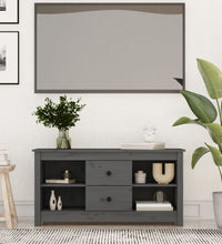 TV-Schrank Grau 103x36,5x52 cm Massivholz Kiefer