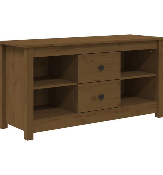 TV-Schrank Honigbraun 103x36,5x52 cm Massivholz Kiefer