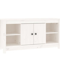 TV-Schrank Weiß 103x36,5x52 cm Massivholz Kiefer