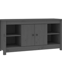 TV-Schrank Grau 103x36,5x52 cm Massivholz Kiefer