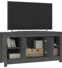 TV-Schrank Grau 103x36,5x52 cm Massivholz Kiefer