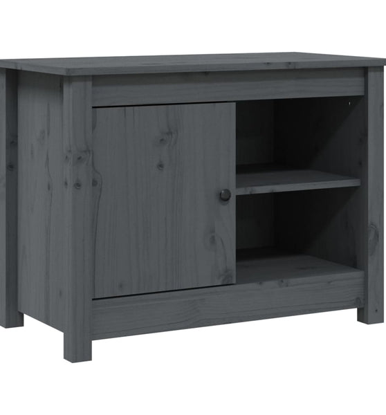 TV-Schrank Grau 70x36,5x52 cm Massivholz Kiefer