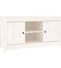 TV-Schrank Weiß 103x36,5x52 cm Massivholz Kiefer