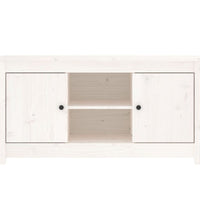 TV-Schrank Weiß 103x36,5x52 cm Massivholz Kiefer