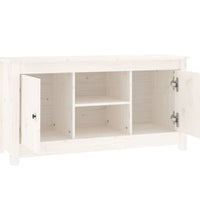 TV-Schrank Weiß 103x36,5x52 cm Massivholz Kiefer