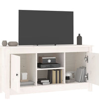 TV-Schrank Weiß 103x36,5x52 cm Massivholz Kiefer