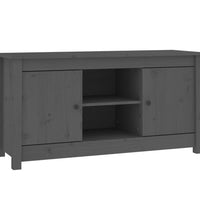 TV-Schrank Grau 103x36,5x52 cm Massivholz Kiefer